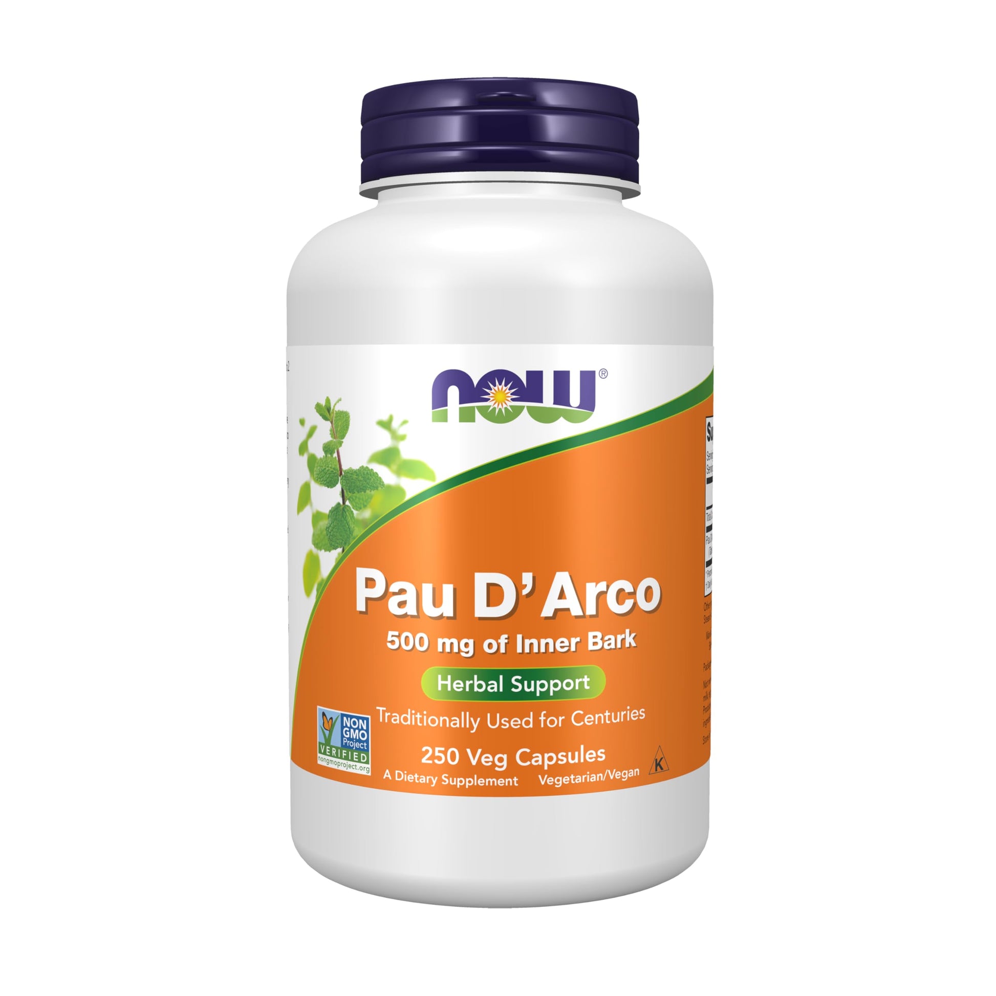 NOW Foods Pau D'Arco (Tabebuia heptaphylla) 500 mg Capsules, 500 Count