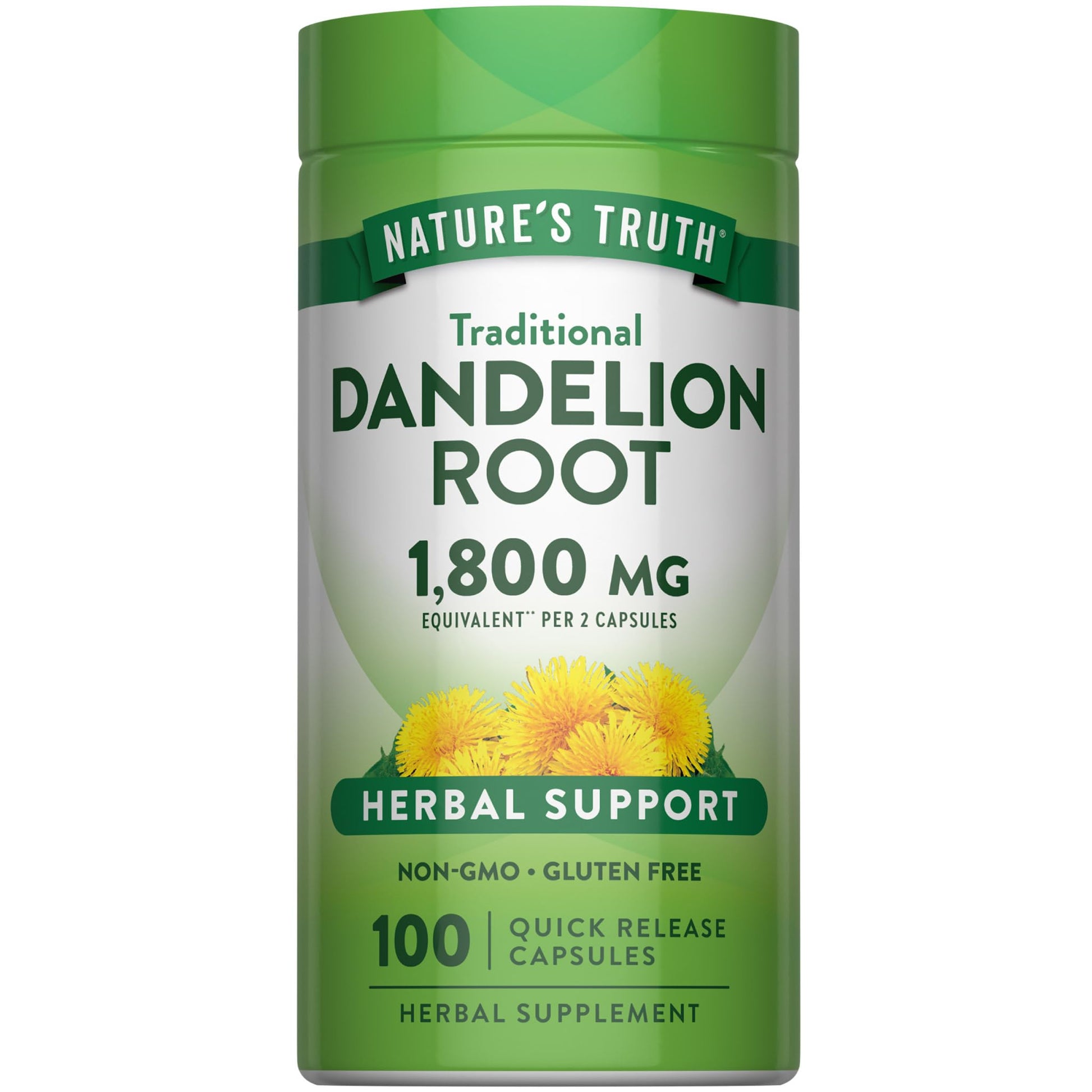 Nature's Truth Dandelion Root Capsules 100 Capsules