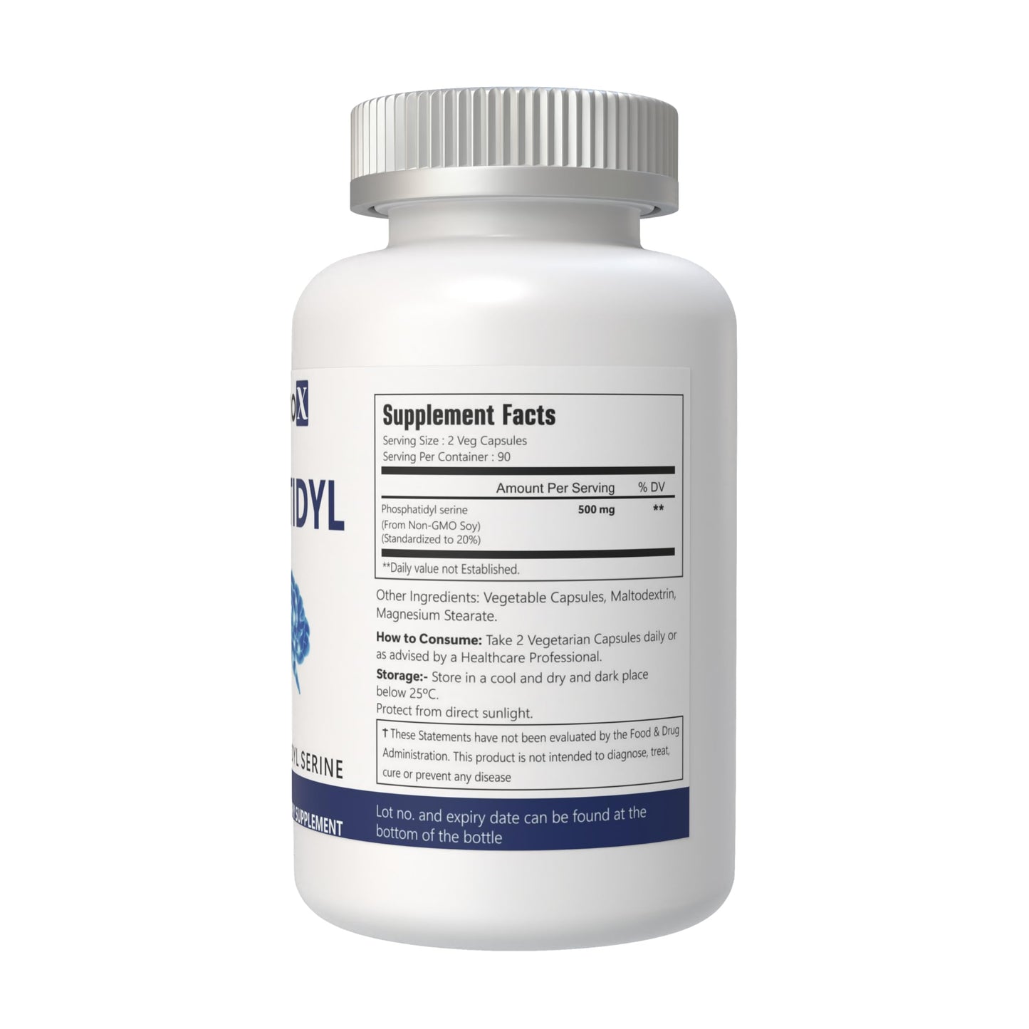 VitaCosmoX Phosphatidylserine 500mg Capsule 180 Count