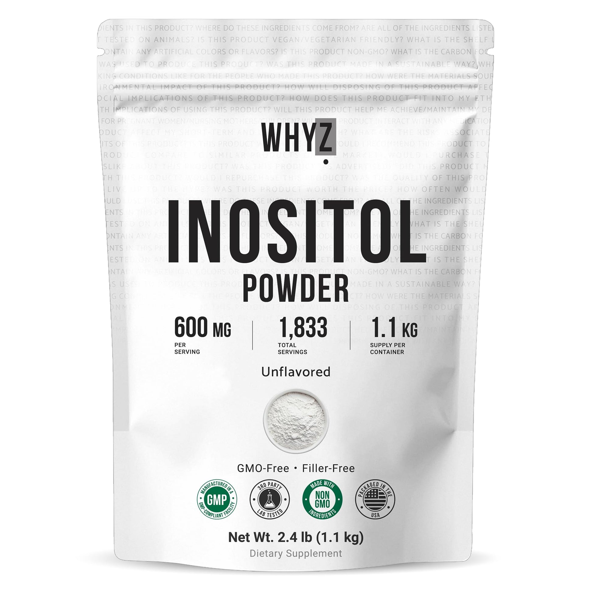 WHYZ Myo-Inositol Powder 2.4 lb