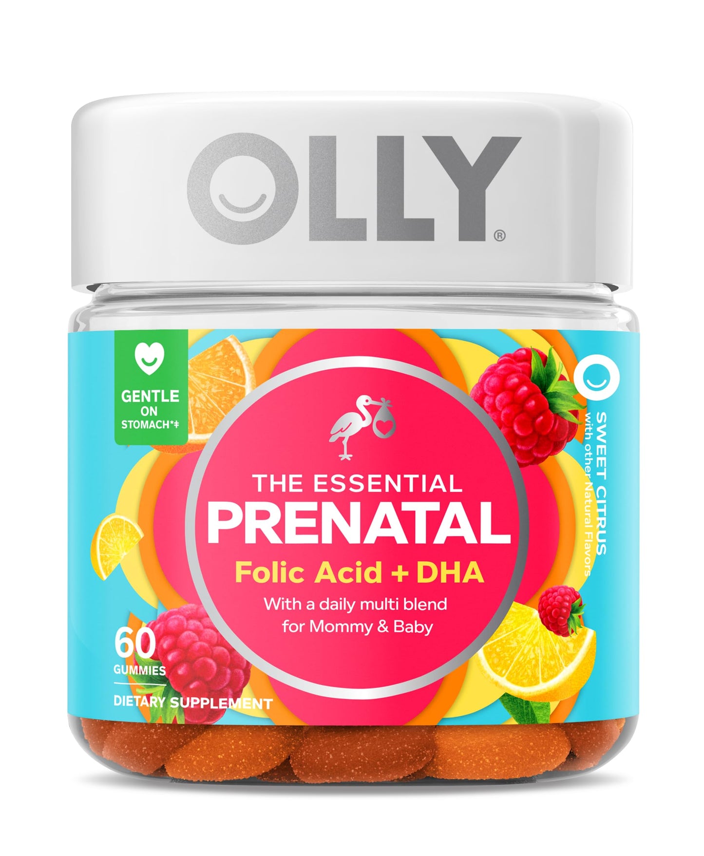 OLLY The Essential Prenatal Gummy Multivitamin Chewable 180 Gummies