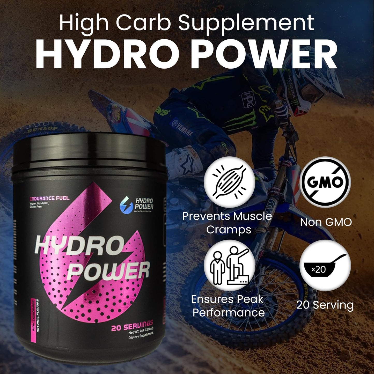 Hydro Power Endurance Fuel High-Carb Supplement Powder 29.03