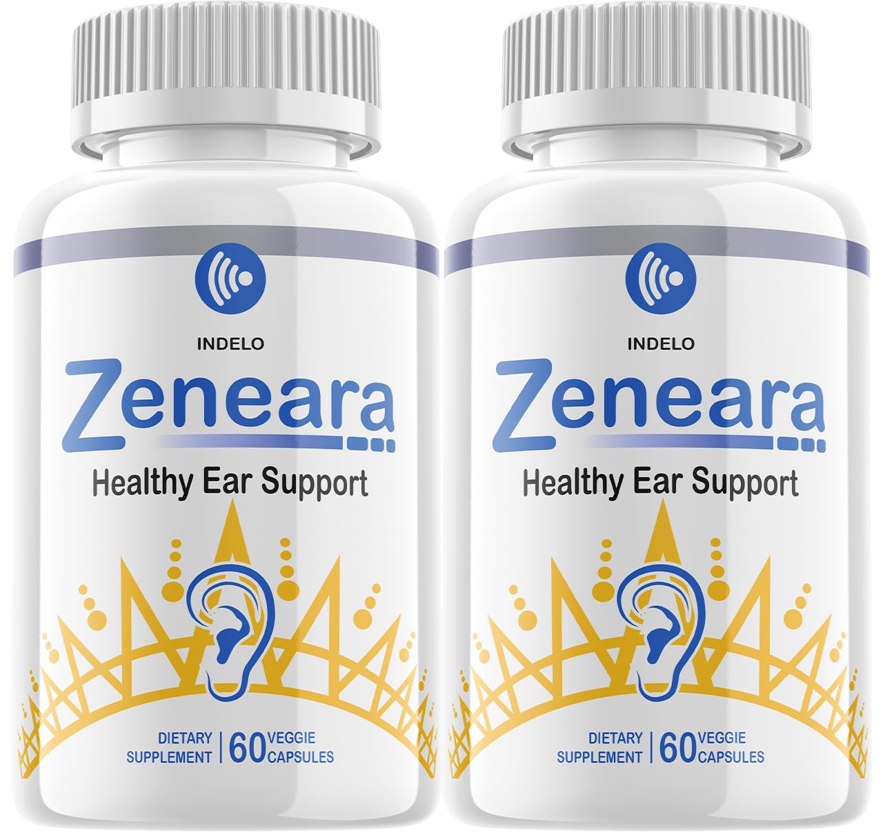 Indelo Zeneara Healthy Ear Support Supplement Capsules, 120 Capsules