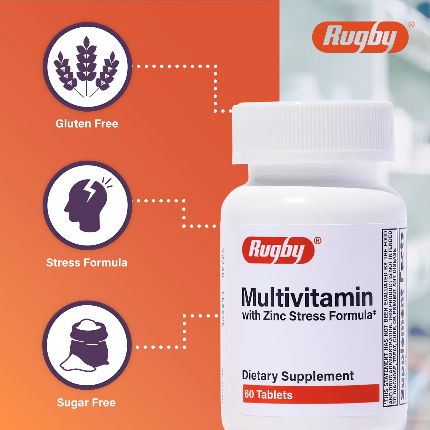MAJOR Rugby Multivitamin with Zinc Stress Formula 240 Tablets