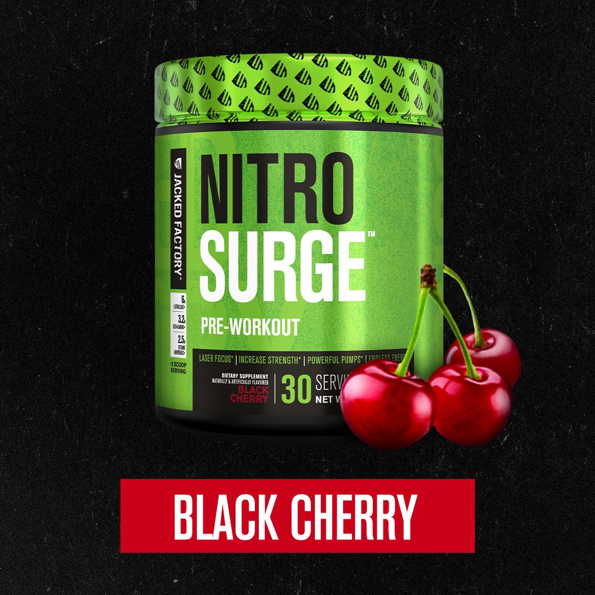 Jacked Factory NITROSURGE Pre Workout Supplement Powder 30 Servings