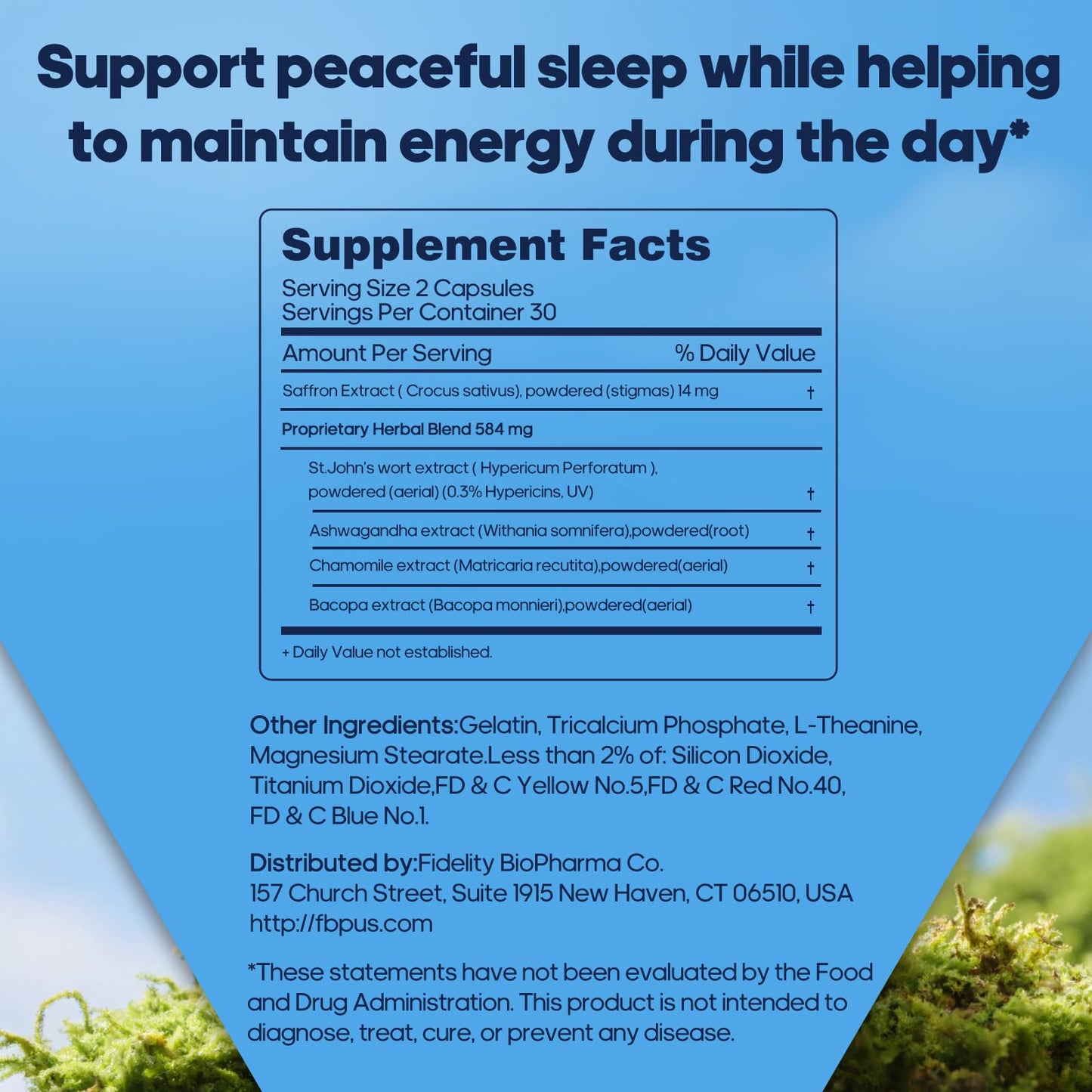 CreNeuroS CNS Herbal Nutrition 5-in-1 Botanical Calm Supplement with St. John's Wort, Saffron, Ashwagandha & Bacopa, 60 Capsules