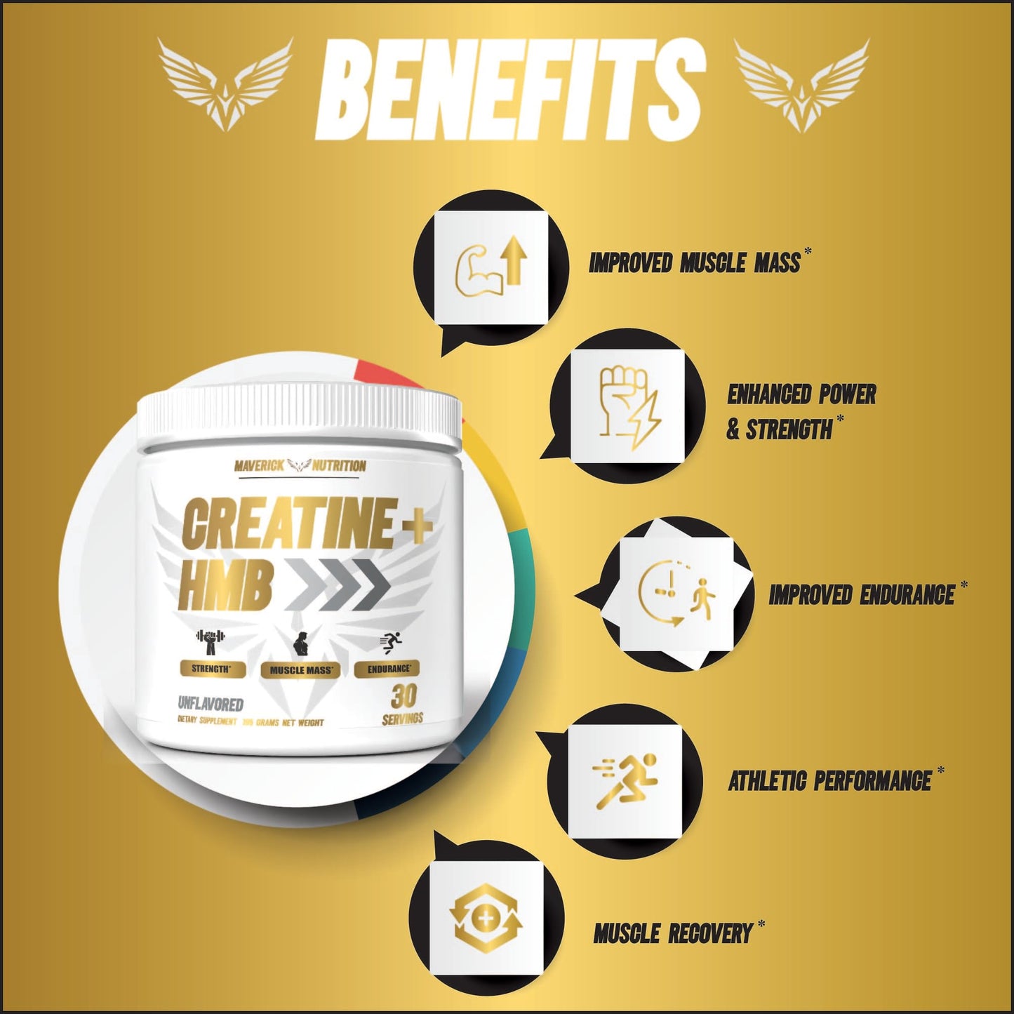 Maverick Nutrition Creatine HMB Powder 6.8 Ounce