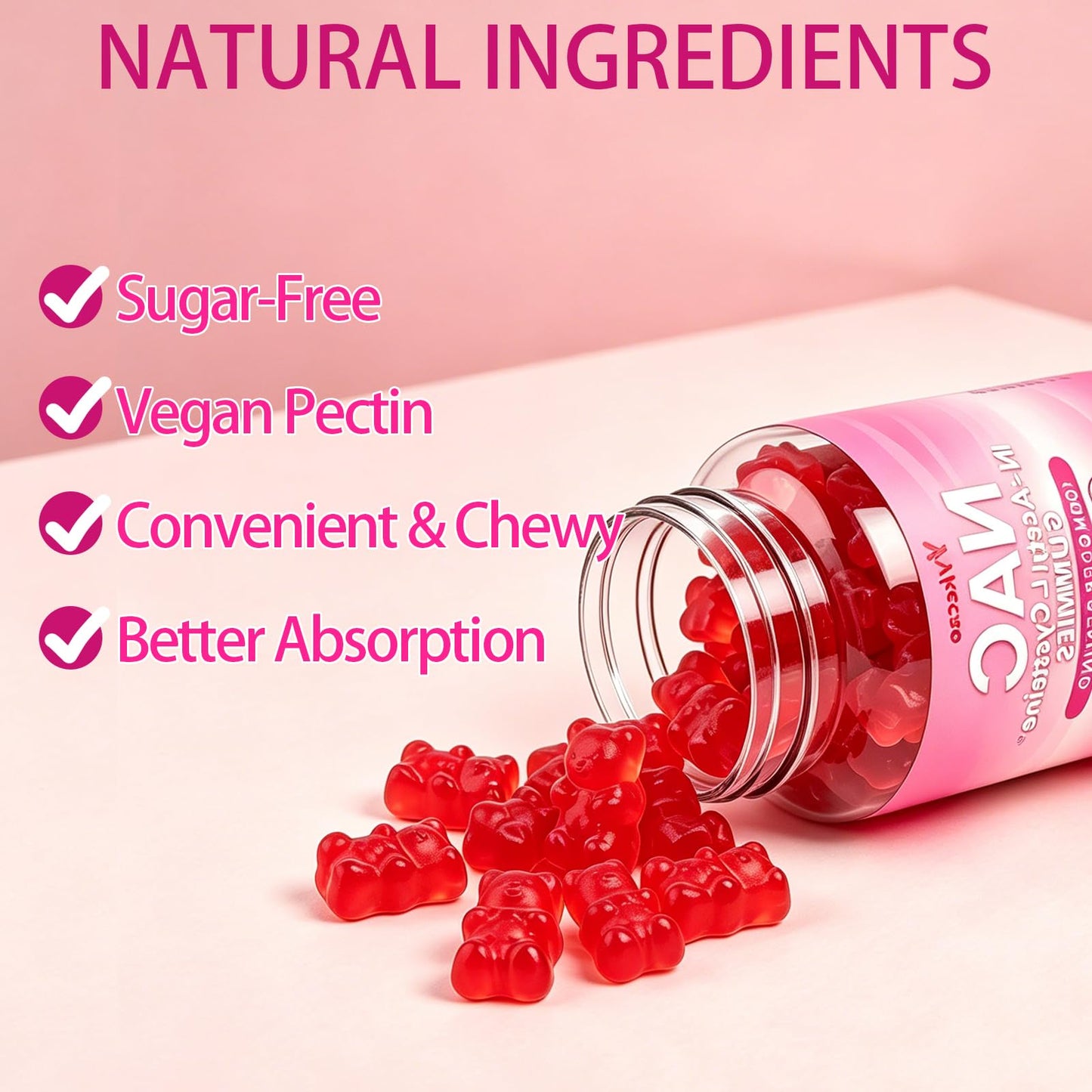 Yikecao NAC Gummies 60 Count