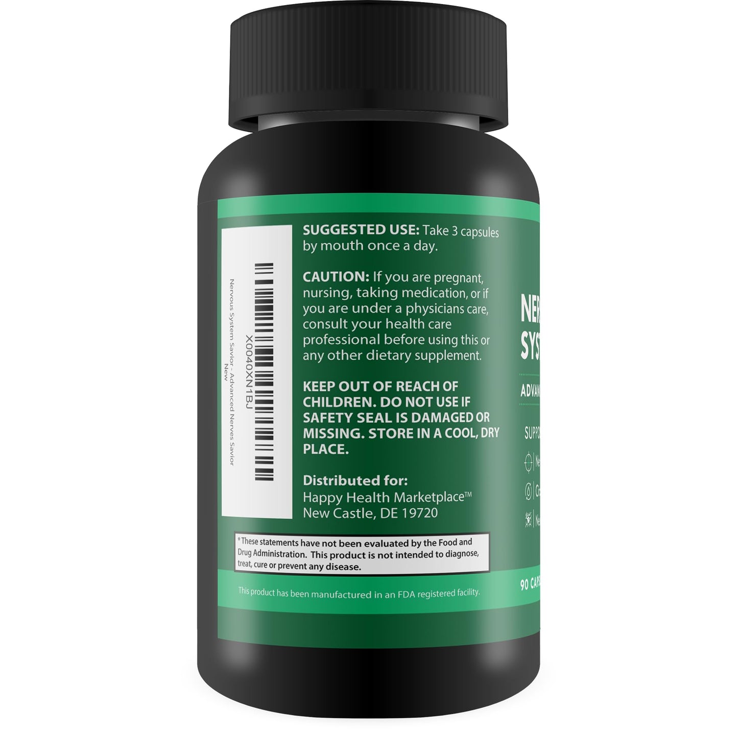 Happy Health Marketplace Nervous System Savior Capsule 90 Count