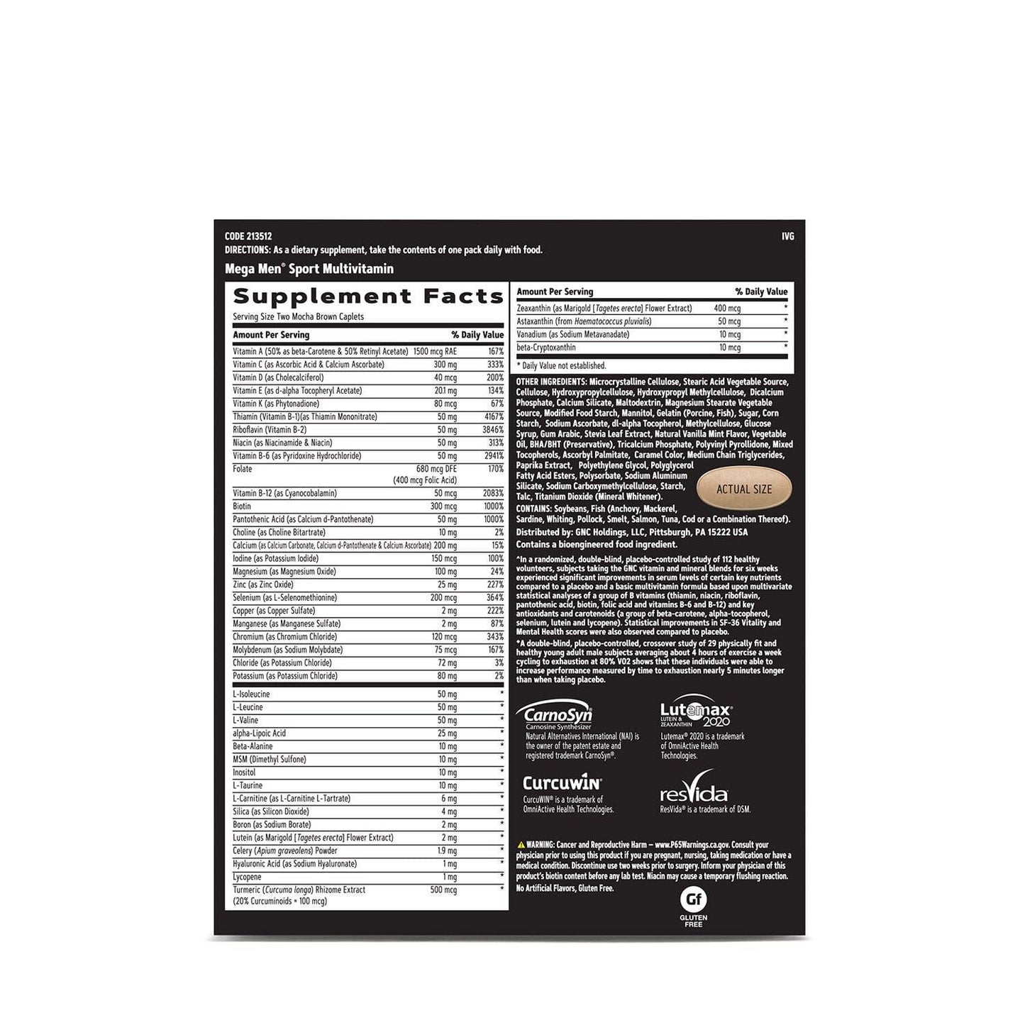 GNC AMP Men’s Extreme Training Vitapak Program Tablet 30 Count