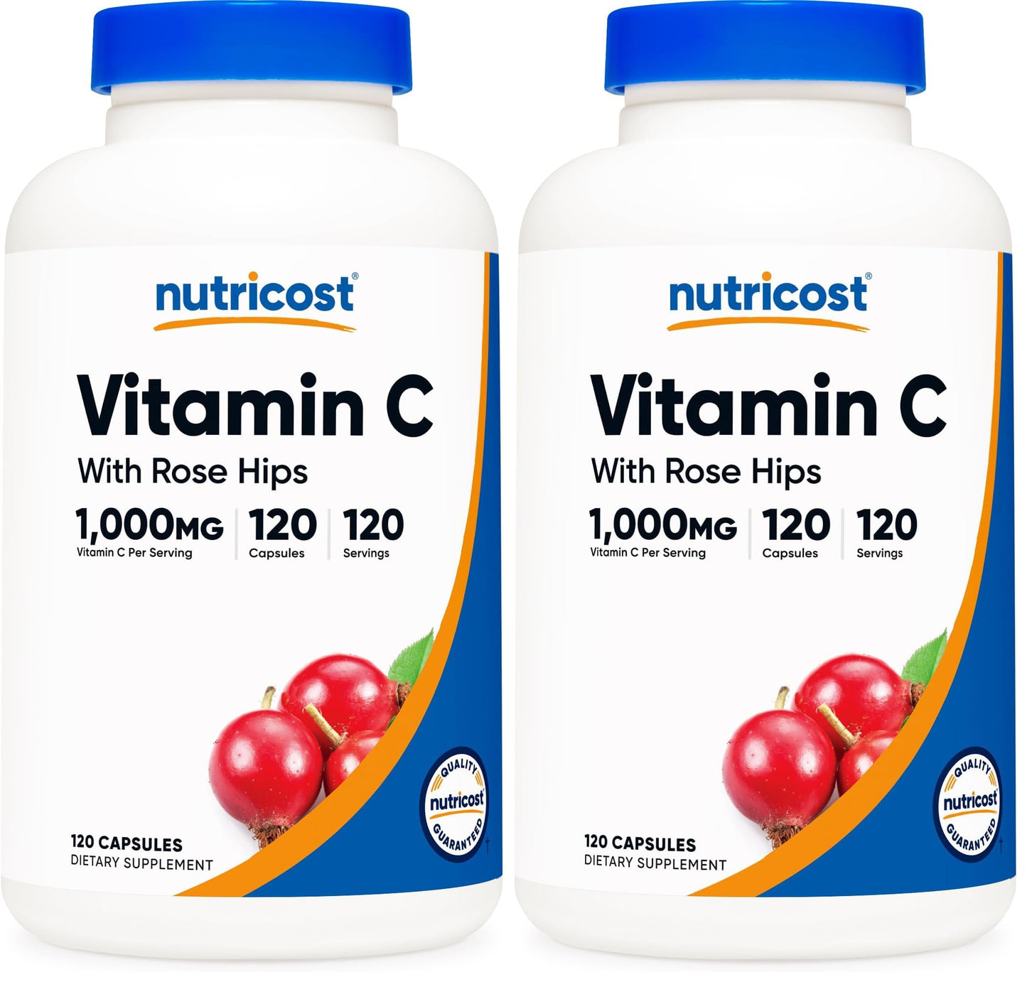 Nutricost Vitamin C with Rose Hips 1025mg, 240 Capsules