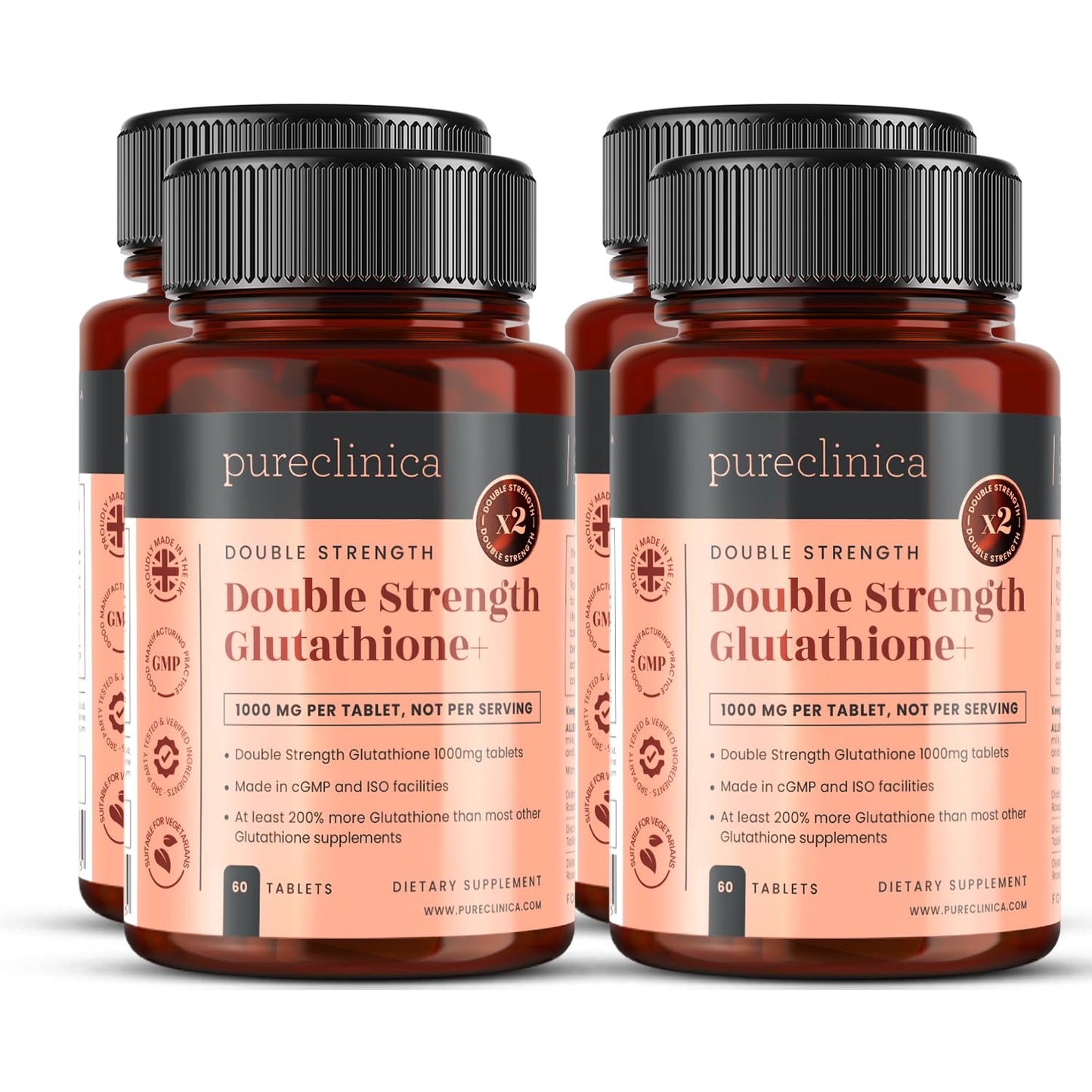 PureClinica Glutathione 1000mg 240 Tablets