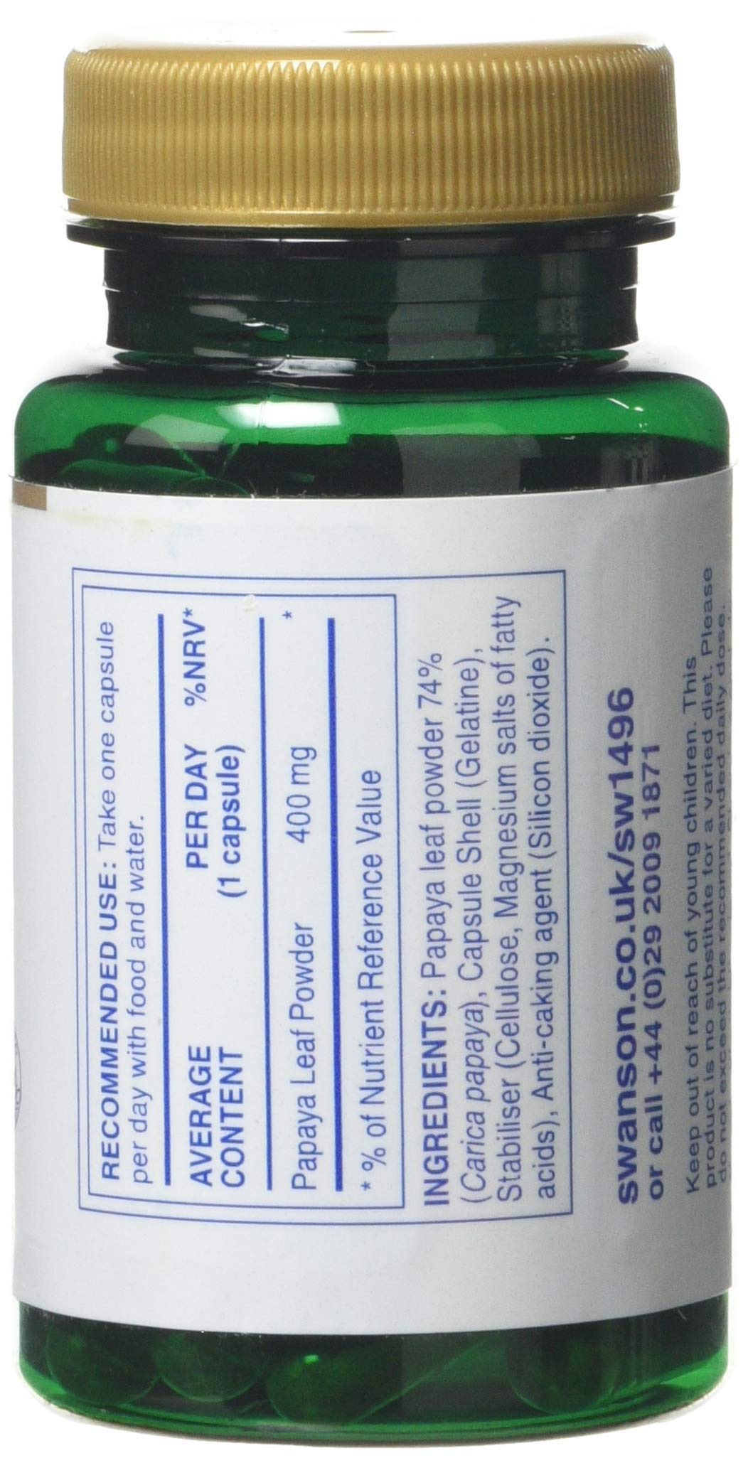 Swanson Full Spectrum Papaya Leaf Capsules, 60 Count