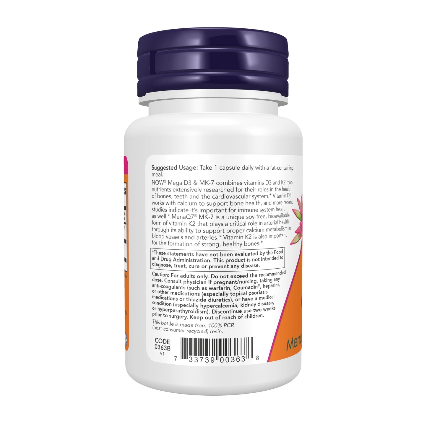 NOW Foods Vitamin D-3 1000iu Capsule 90 Count