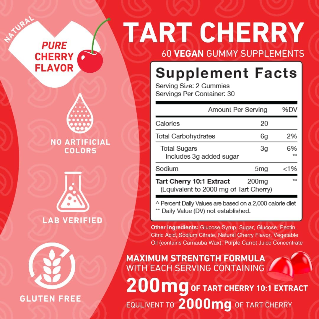 PUREFINITY Tart Cherry Gummies 60 Gummies