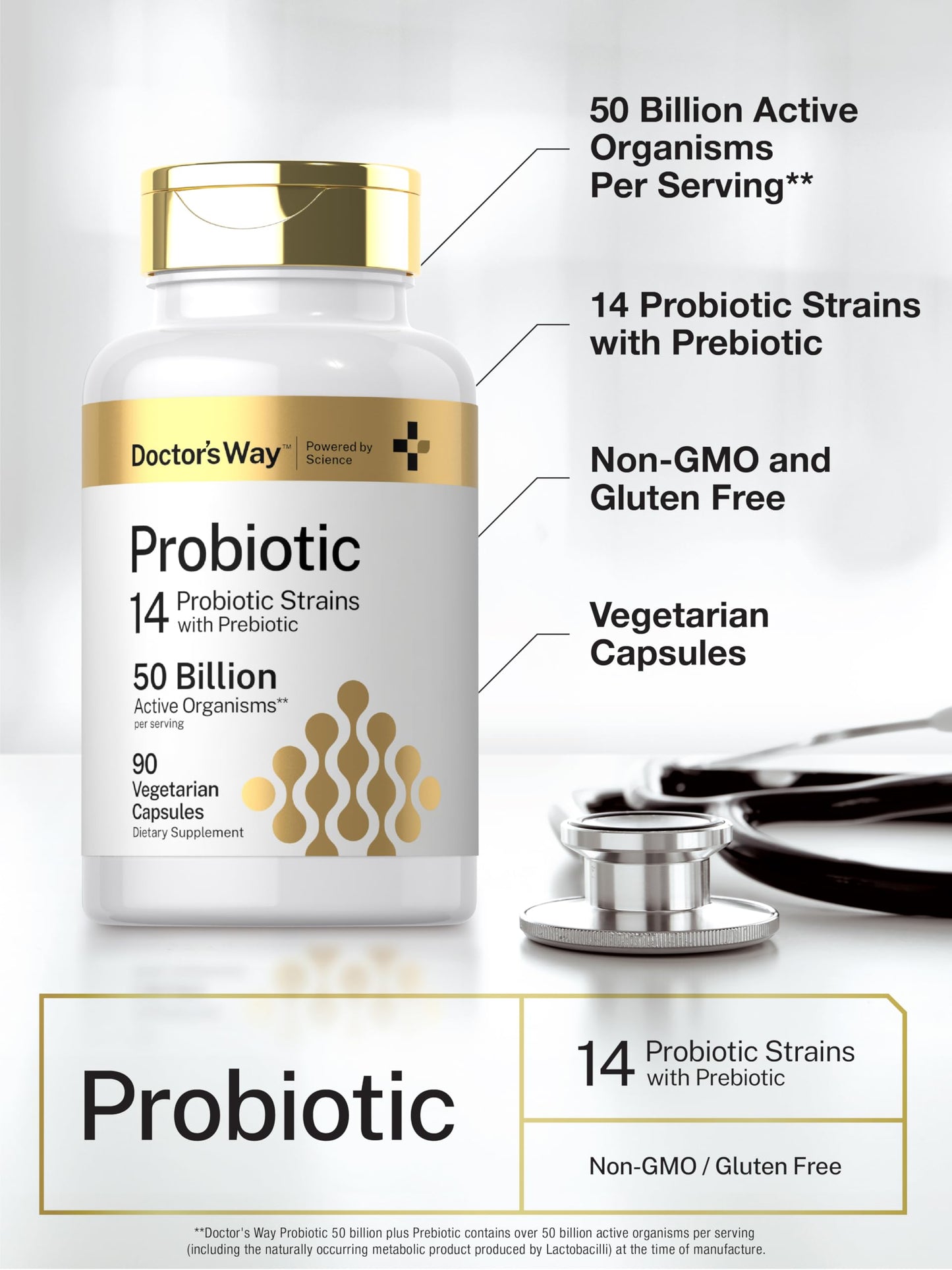 Doctor's Way Probiotic Supplement Capsule 90 Count