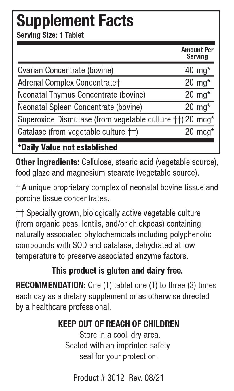 Biotics Research Cytozyme F Female Support Formula, 60 Tablets