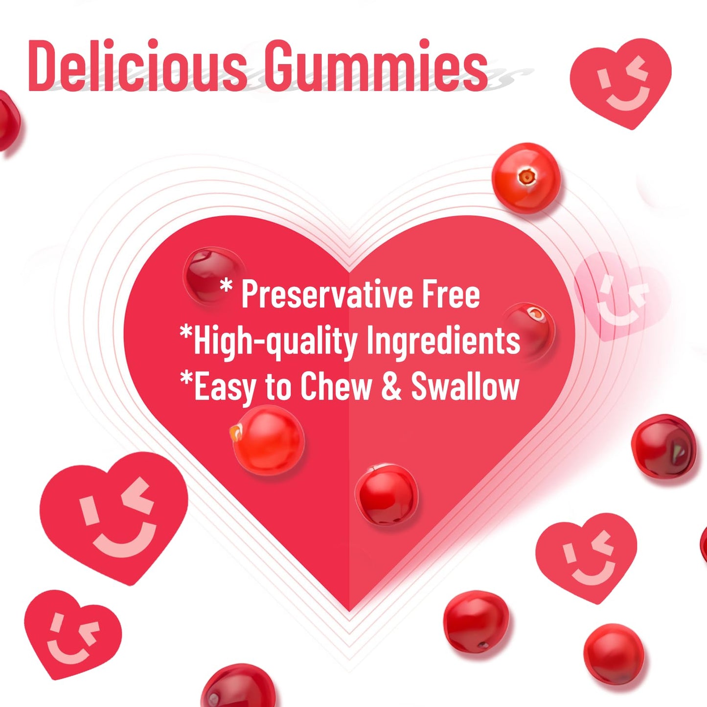 SmildeHeal Cranberry Gummies 120 Gummies