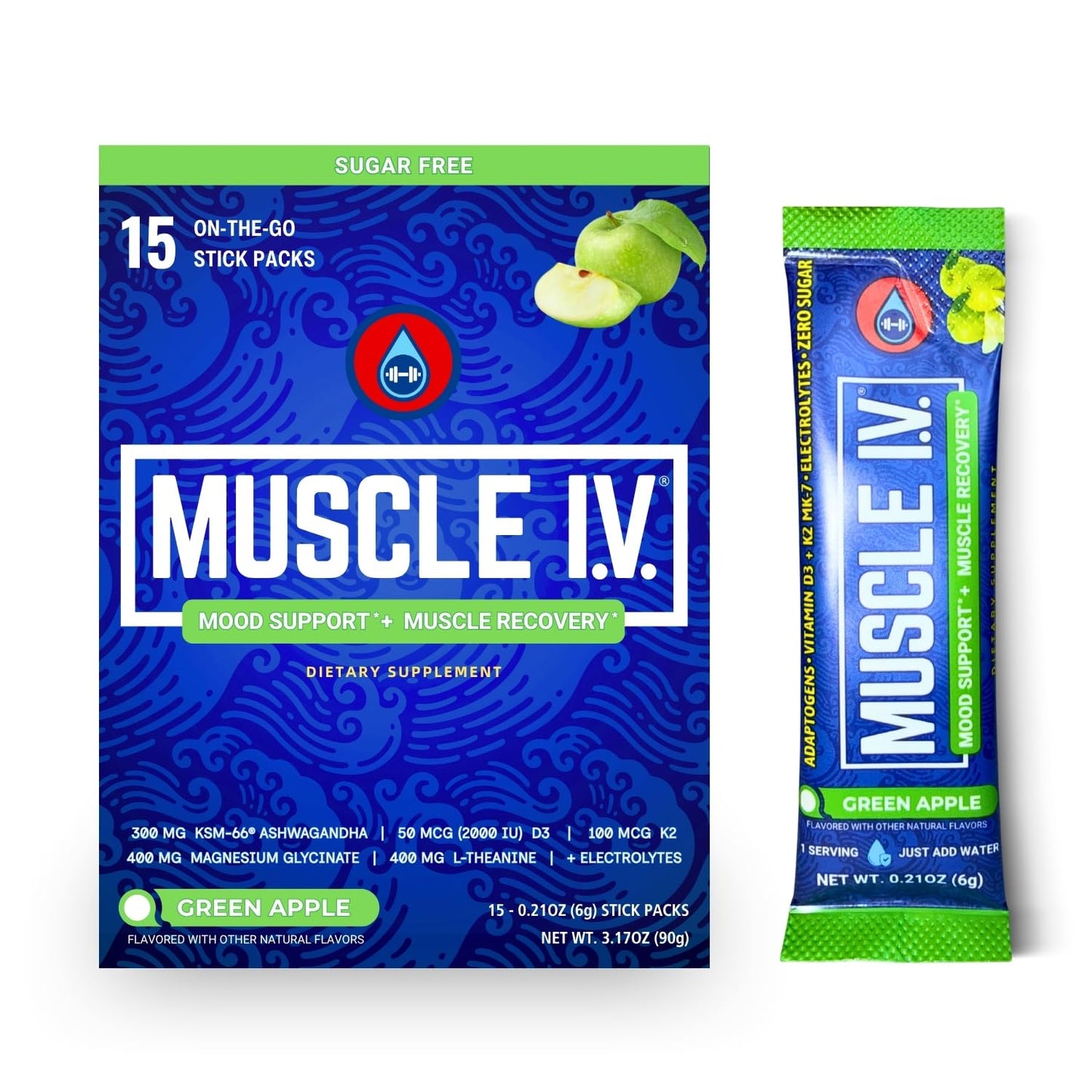 Muscle I.V. Magnesium Glycinate Electrolyte Powder, 3.17 Ounce