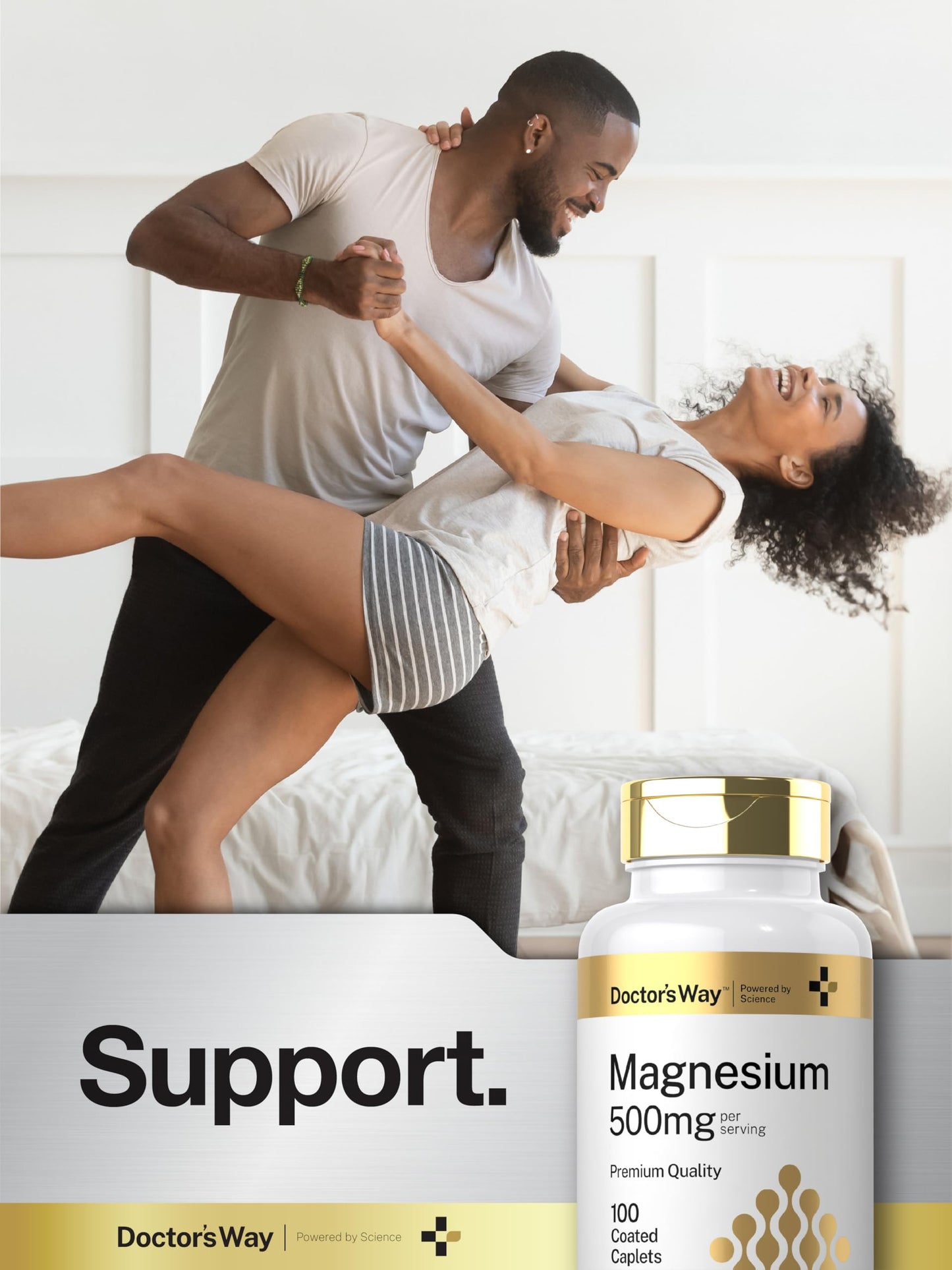 Doctor's Way Magnesium Supplement 500mg Caplets 100 Count