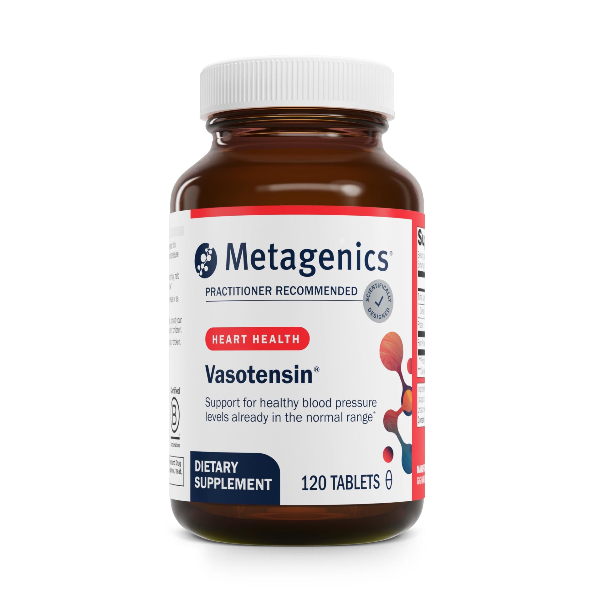 Metagenics Vasotensin Bonito Peptide Supplement for Blood Pressure Support Tablets 120