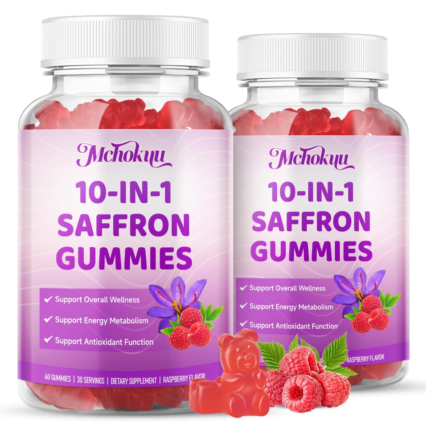 Mchokuu Saffron Supplement Gummies, 120 Count