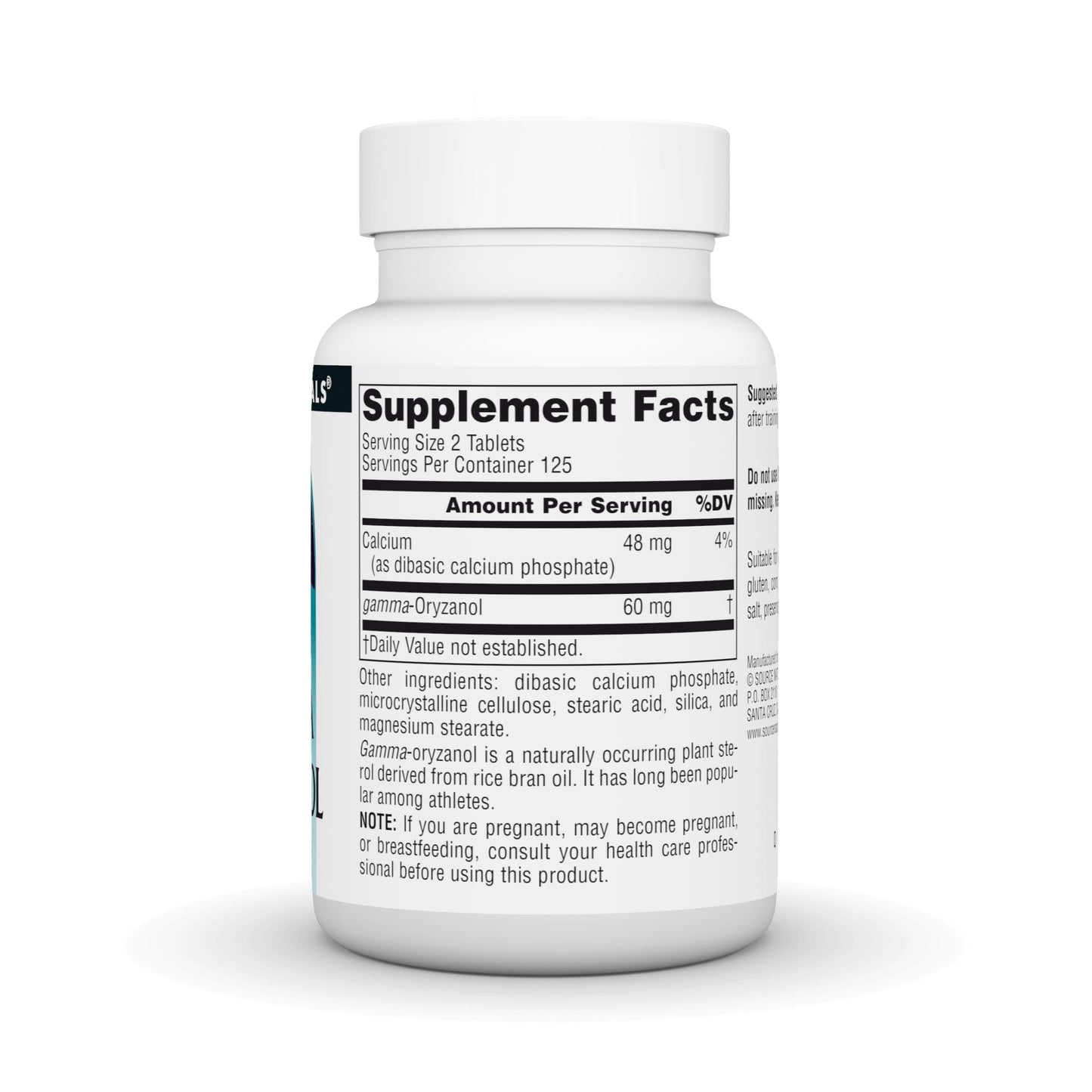 Source Naturals Athletic Series Gamma Oryzanol 30 mg 250 Tablets