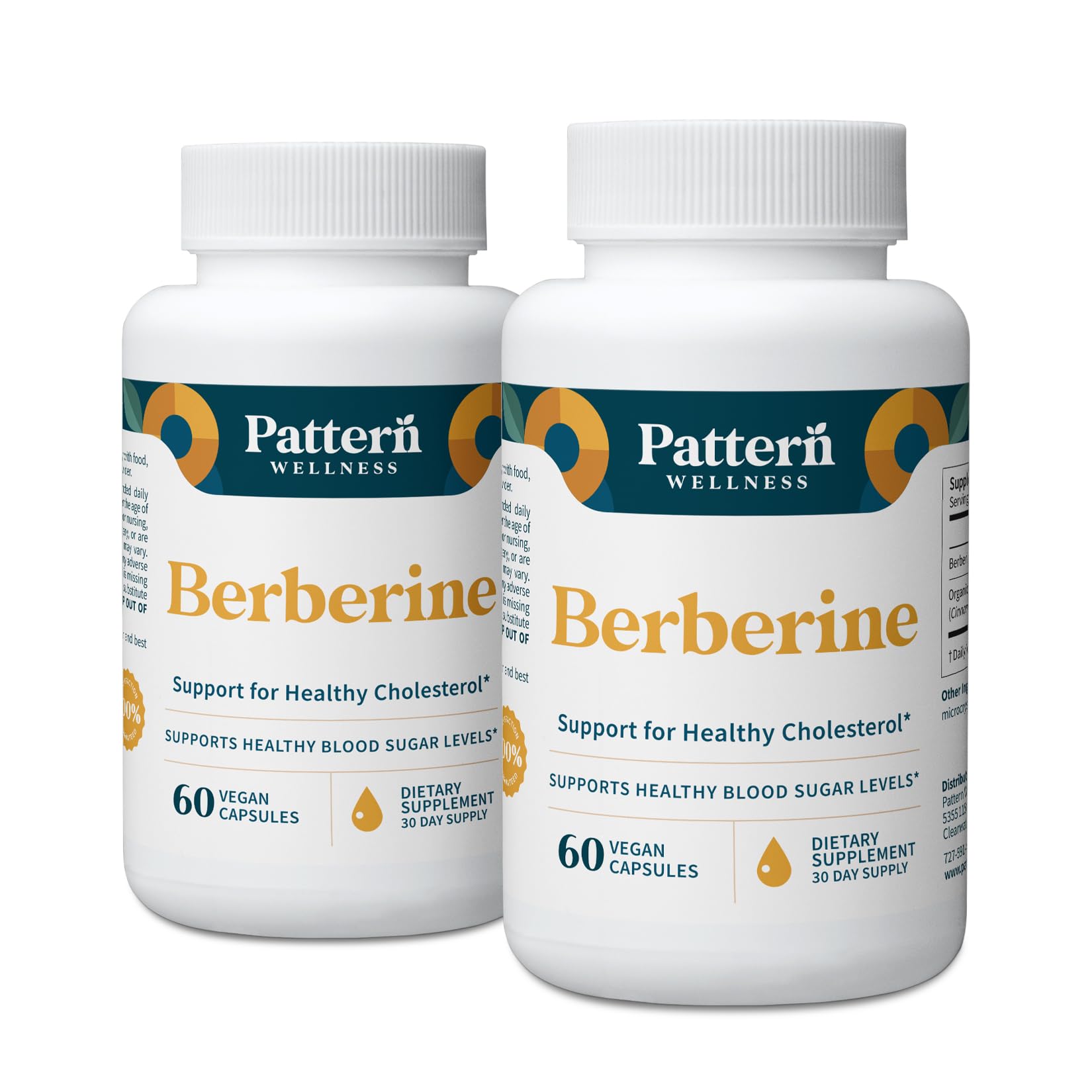 Pattern Wellness Berberine Supplement Capsule 120 Capsules