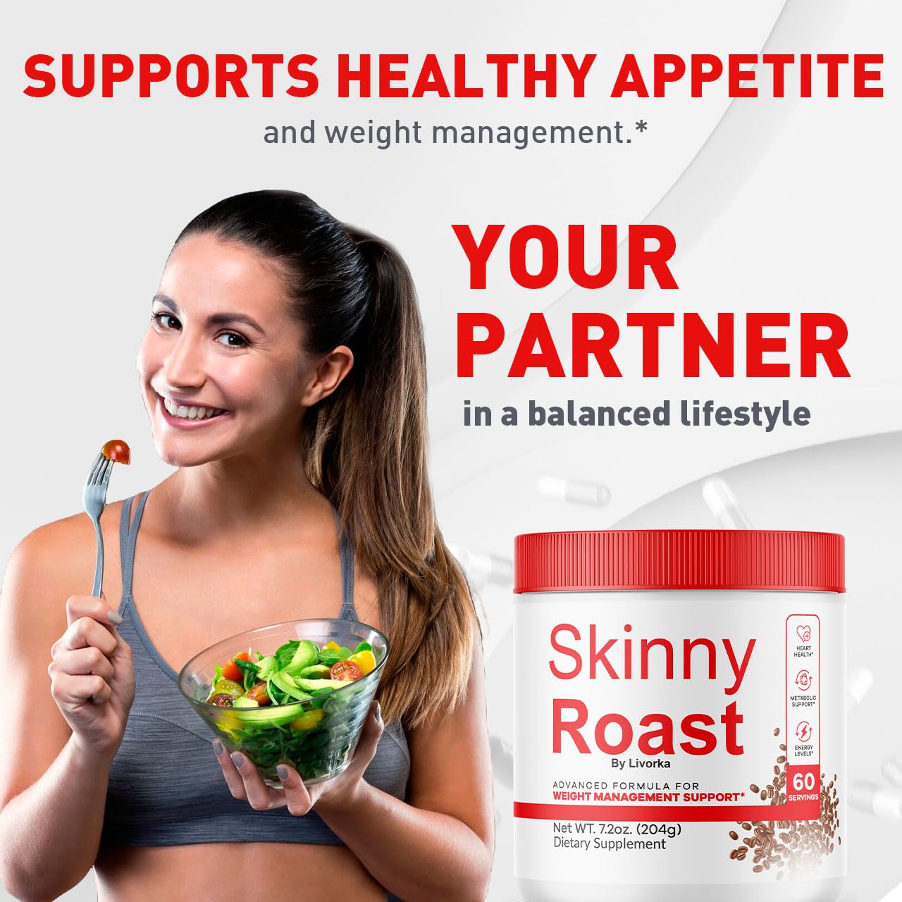 LIVORKA Skinny Roast Coffee Advanced Formula Powder 7.2 oz