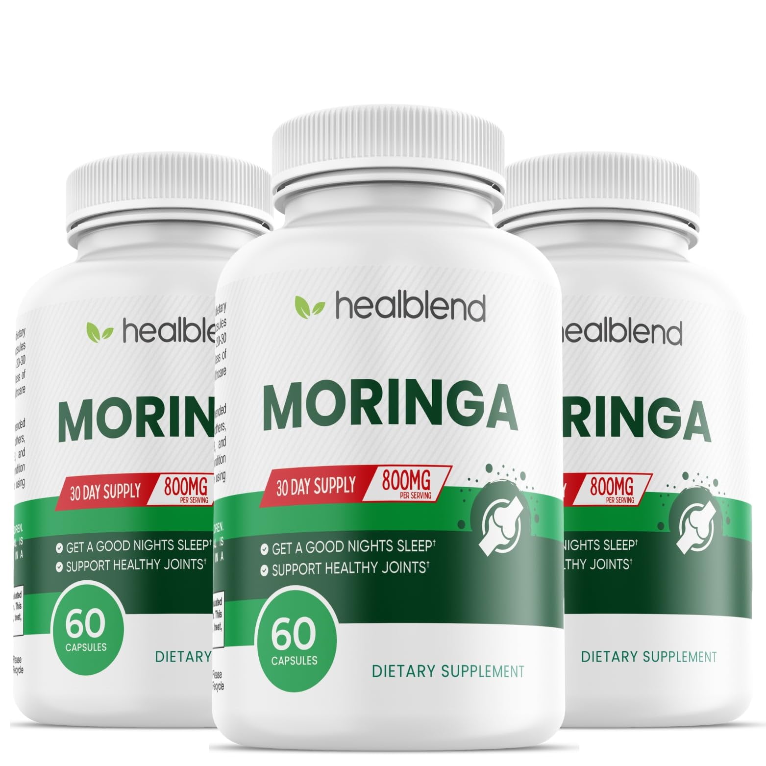healblend Moringa Oleifera Leaf Powder Capsules 60 Count