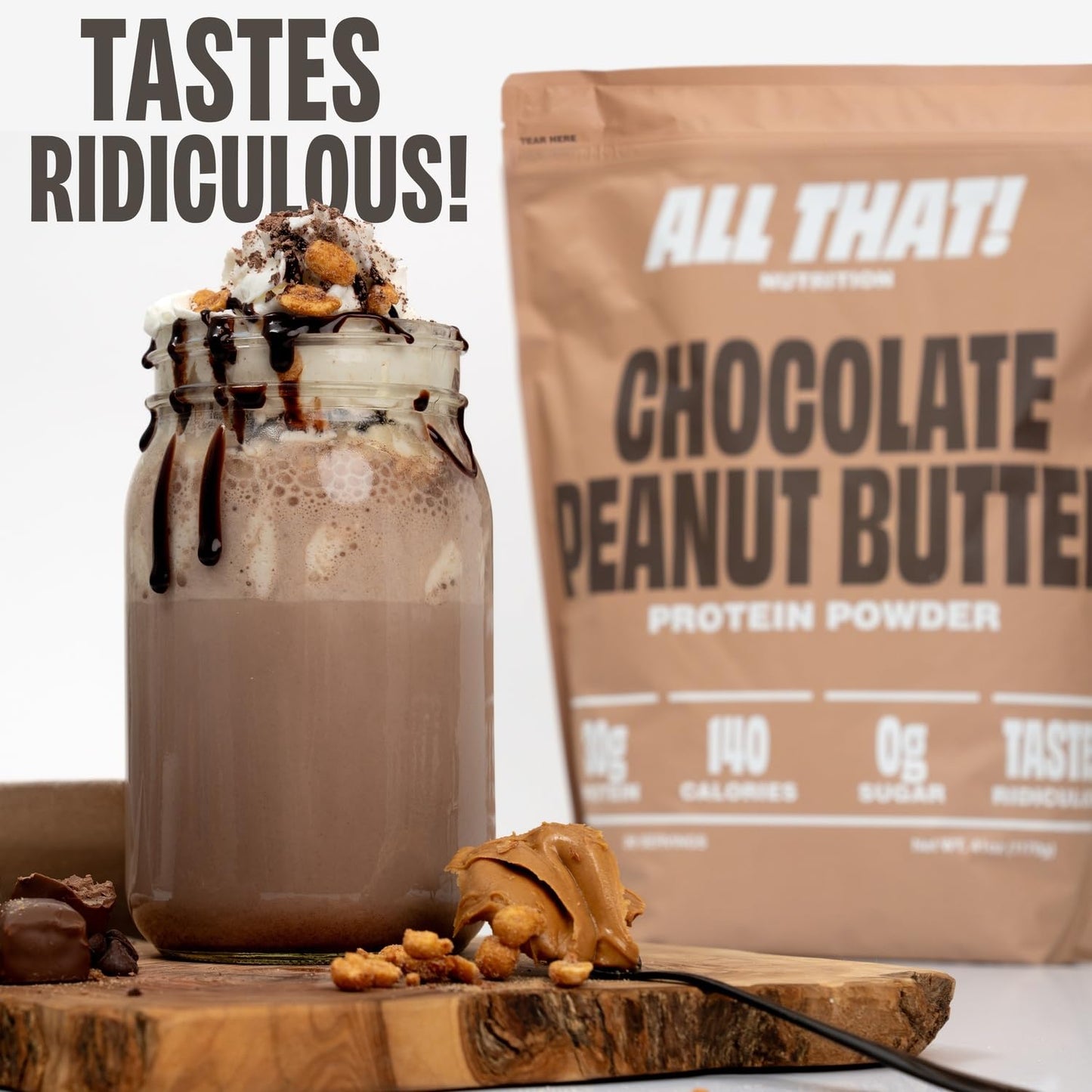 ALL THAT! NUTRITION Chocolate Peanut Butter Protein Powder 41