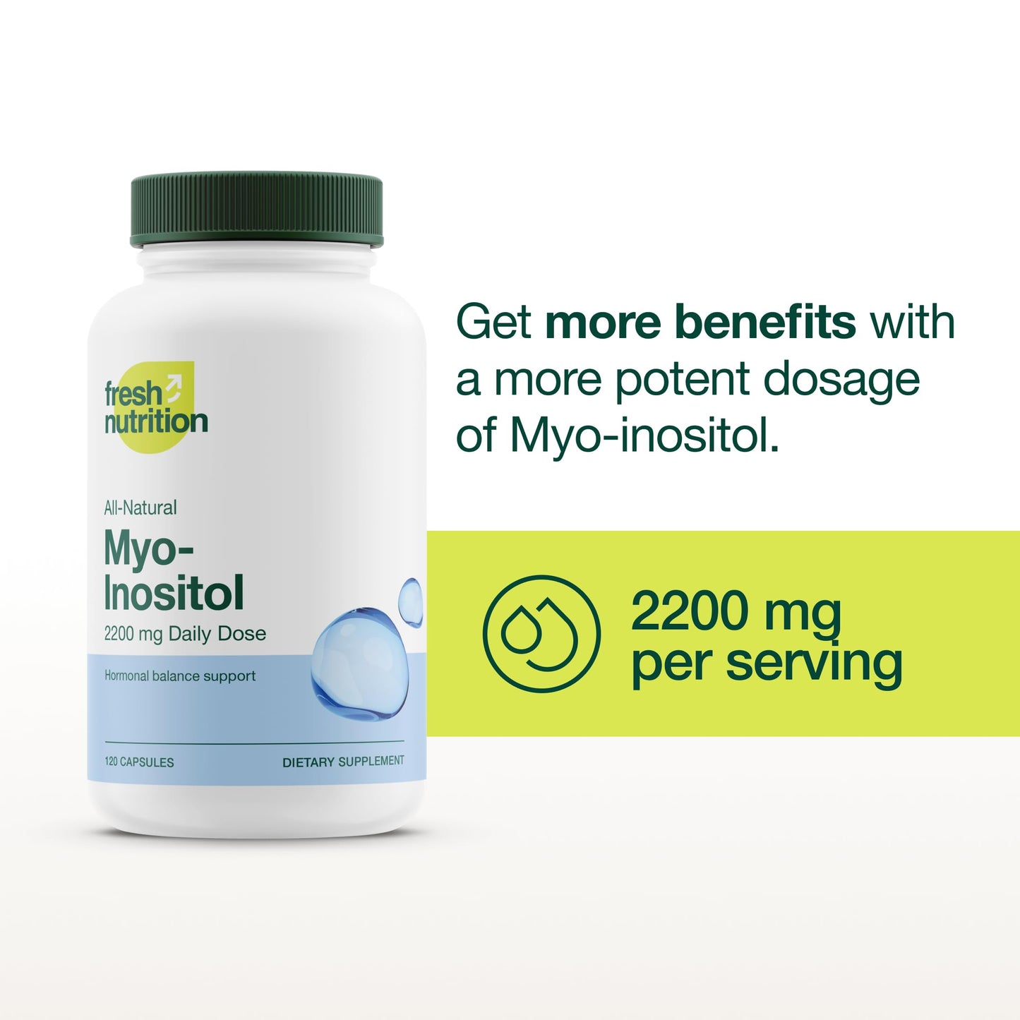 Fresh Nutrition Myo-Inositol 2200mg Capsule, 120 Capsules