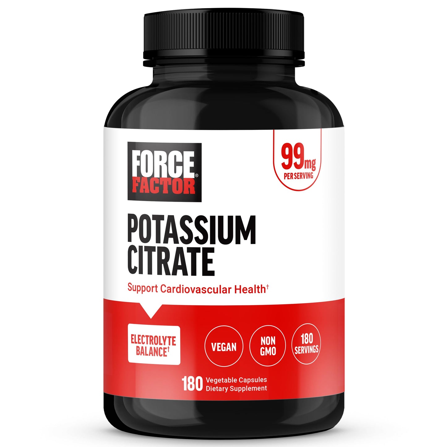 Force Factor Potassium Citrate Capsules 180 Count