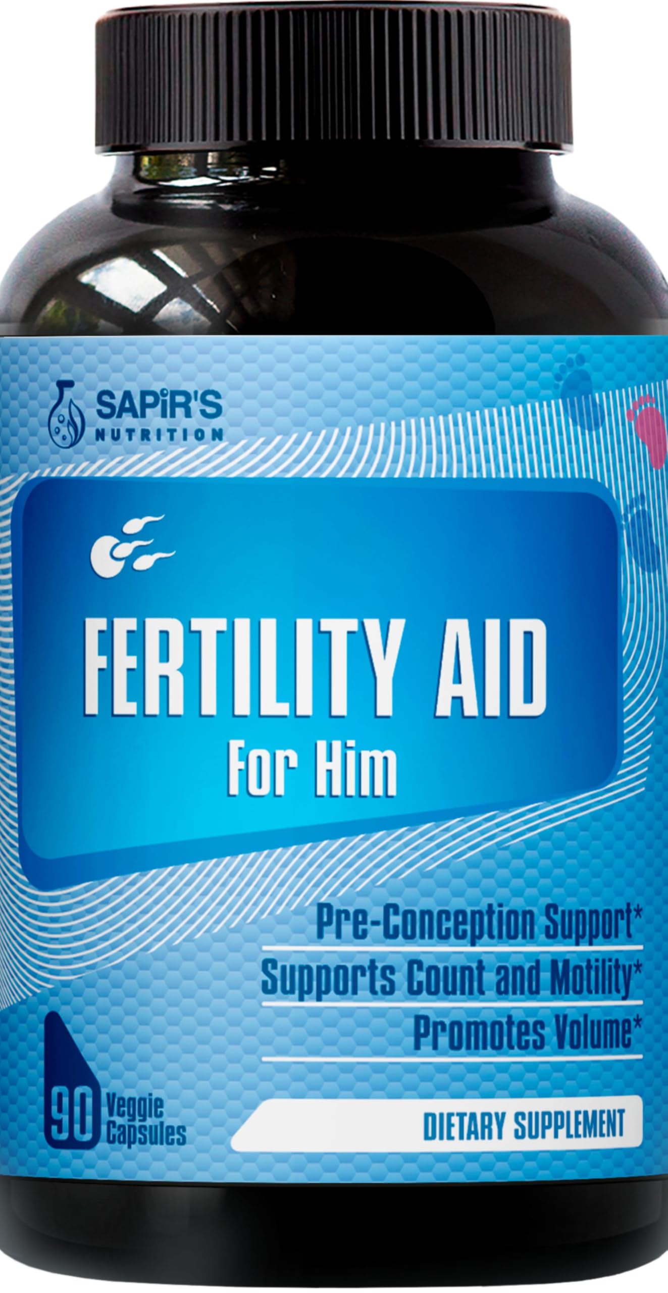 Sapir's Nutrition Semen Volume Booster & Male Fertility Supplement Capsule 90 Count