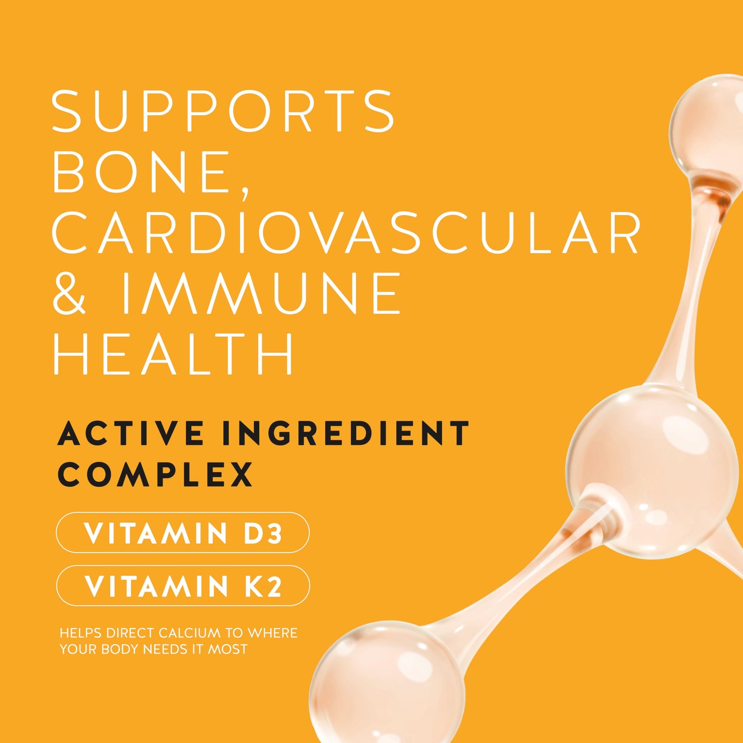 Bears with Benefits Vitamin D3 + K2 Gummies for Bone Support, 60 Gummies