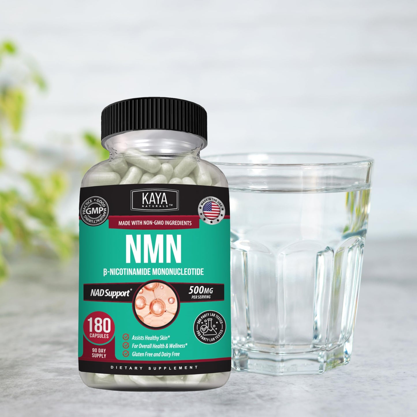 Kaya Naturals NMN 500mg Capsule, 60 Count