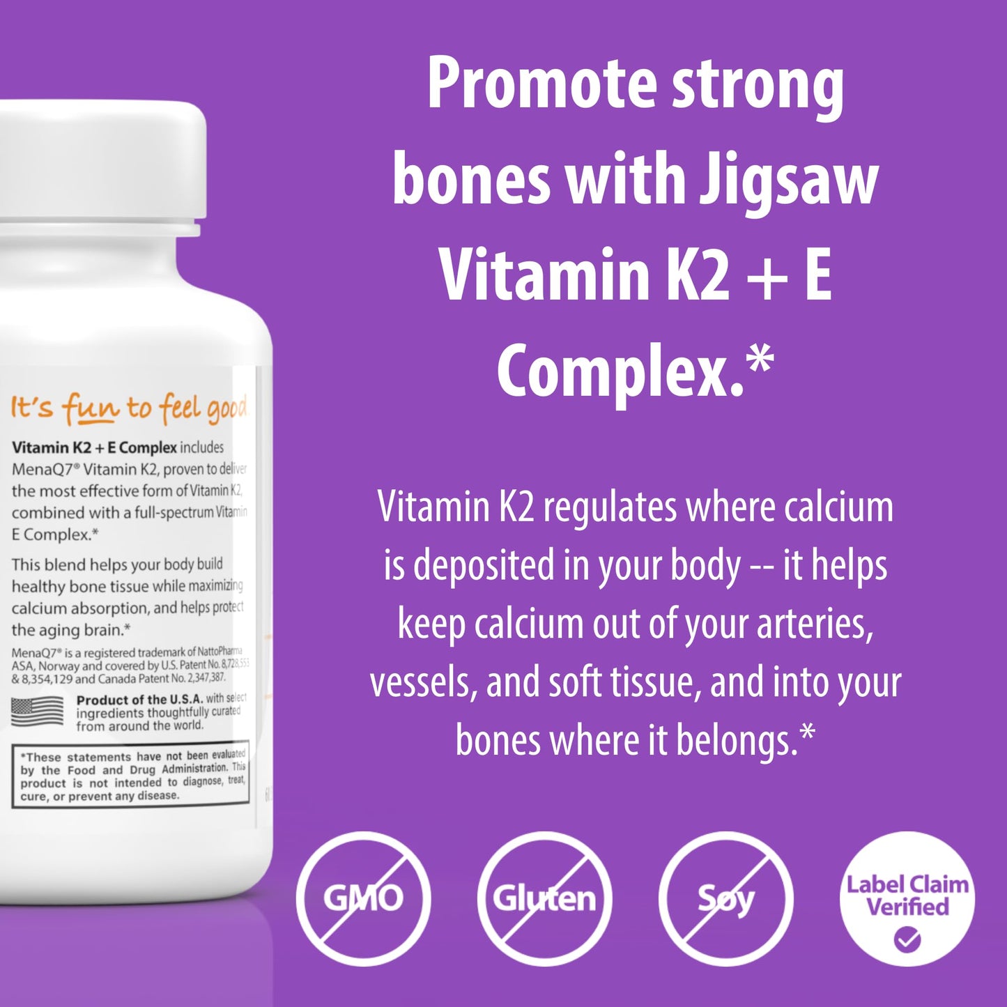Jigsaw Health Vitamin K2 + E Complex Softgels 60