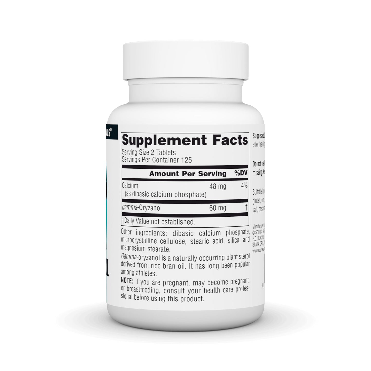Source Naturals Gamma Oryzanol 30 mg Tablet, 250 Tablets