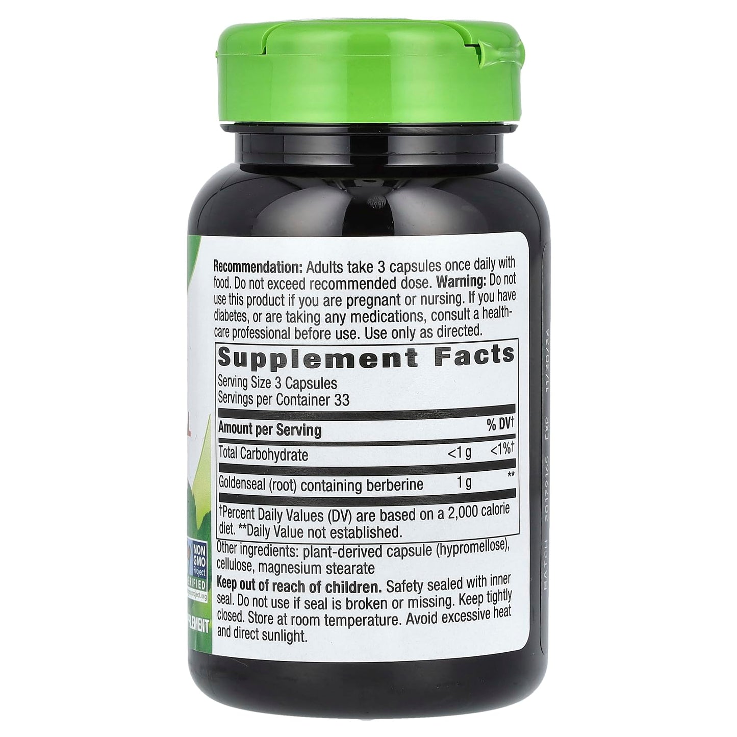 Nature's Way Goldenseal Root Capsules, 100 Count