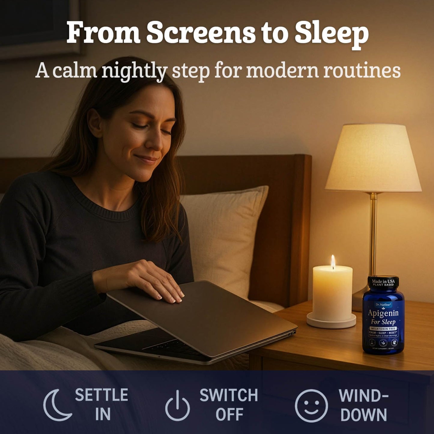 Dr. Matthew Apigenin Supplement for Sleep Capsule, 60 Count