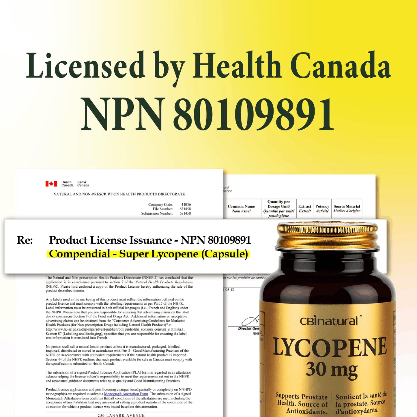 CBI Natural Lycopene 30 mg Capsules, 90 Count