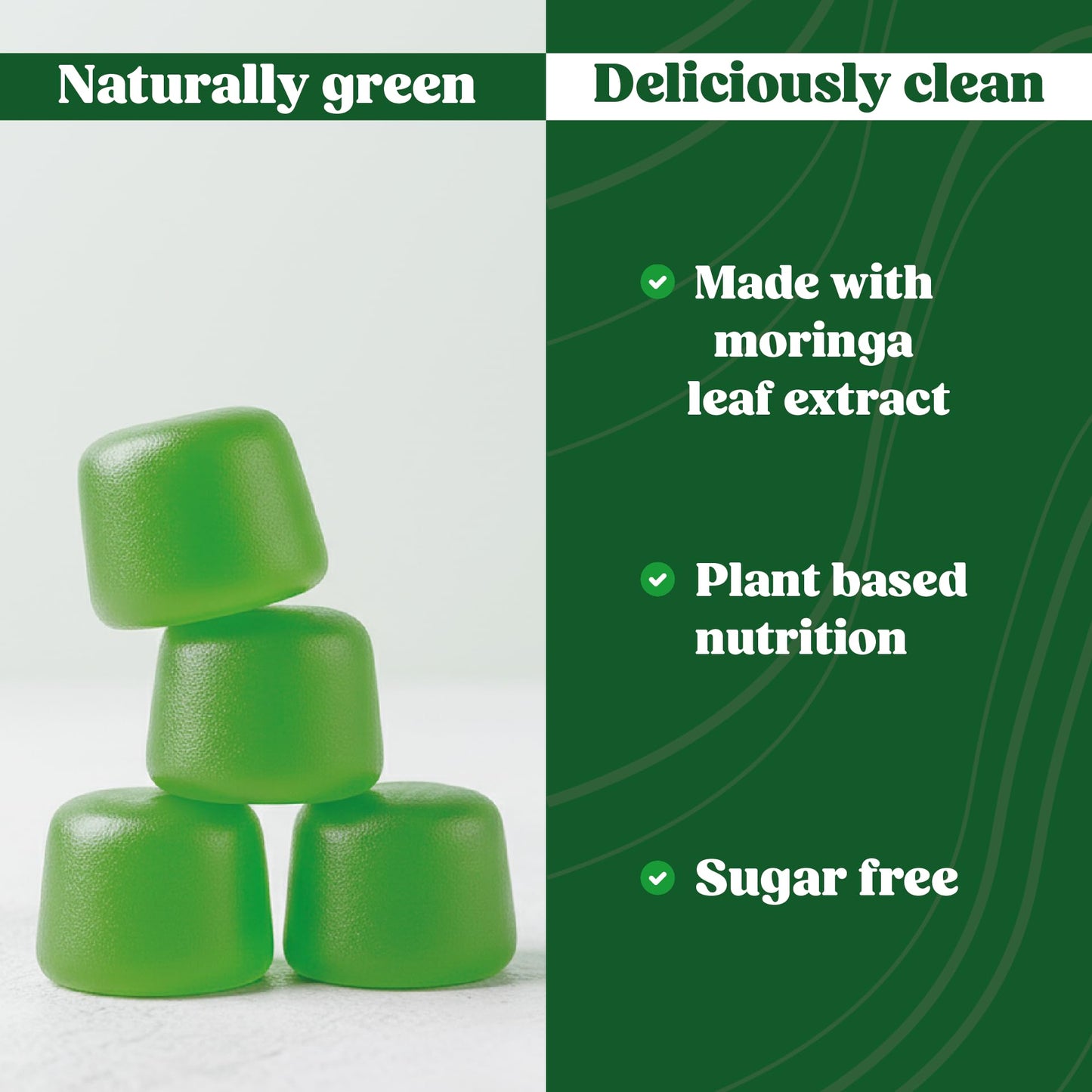 Kynis & co. Moringa Gummies – 400mg Moringa Leaf Extract with Zinc & Vitamin C – Sugar-Free, 60 Gummies