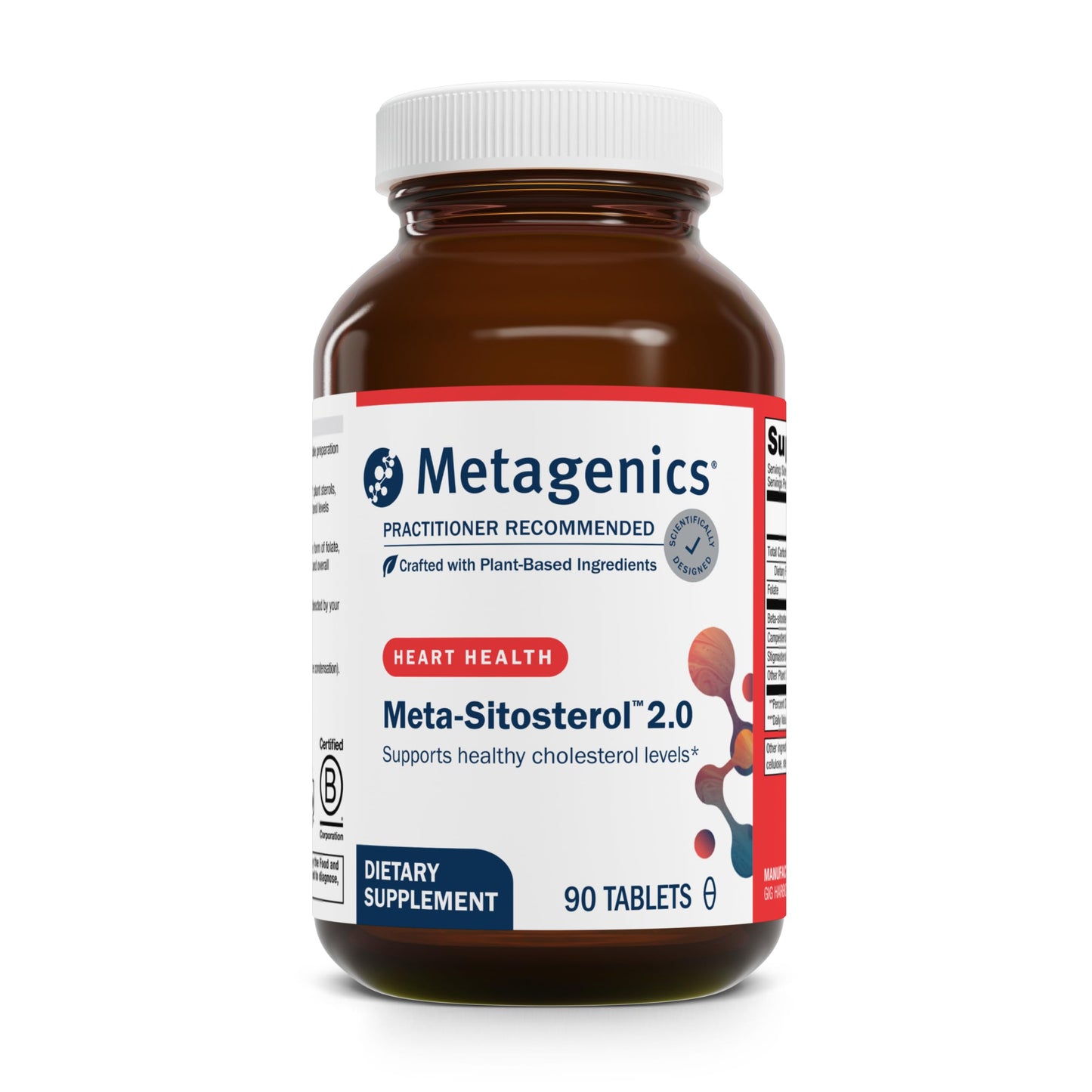 Metagenics Meta-Sitosterol 2.0 Plant Sterol Complex with Beta-Sitosterol & Folate 90 Tablets