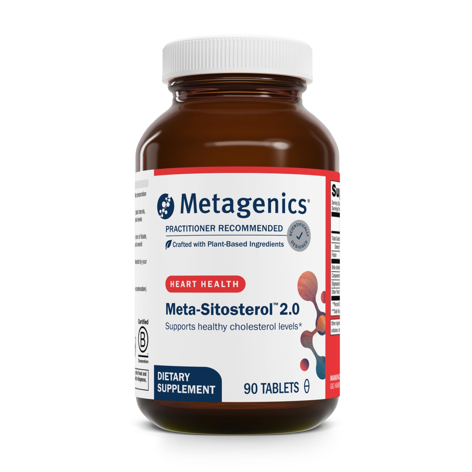 Metagenics Meta-Sitosterol 2.0 Plant Sterol Complex with Beta-Sitosterol & Folate 90 Tablets
