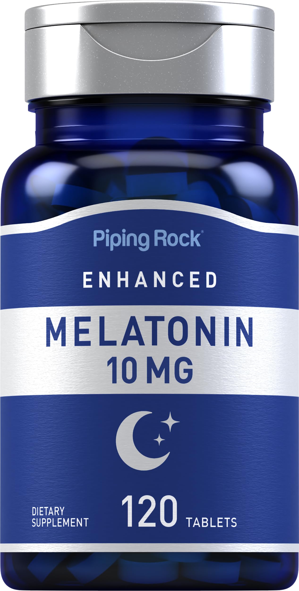 Piping Rock Melatonin 10mg with L-Theanine Tablet, 120 Count