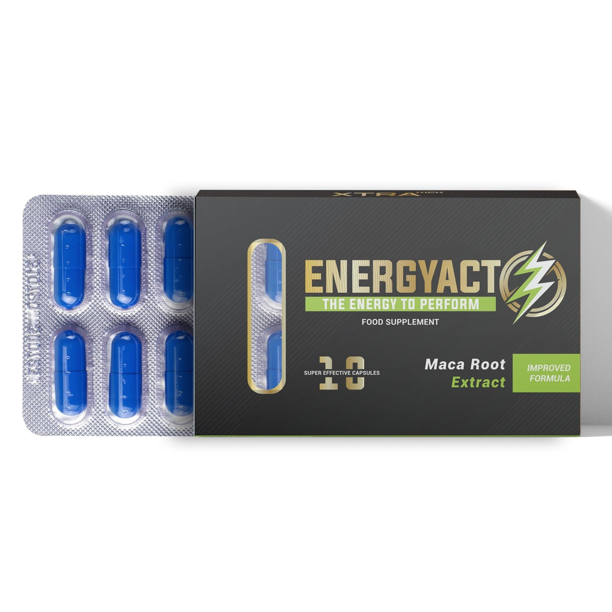 ENERGYACT Blended Sports Nutrition for Enhanced Endurance and Energy Power-Up Capsules 10 Count