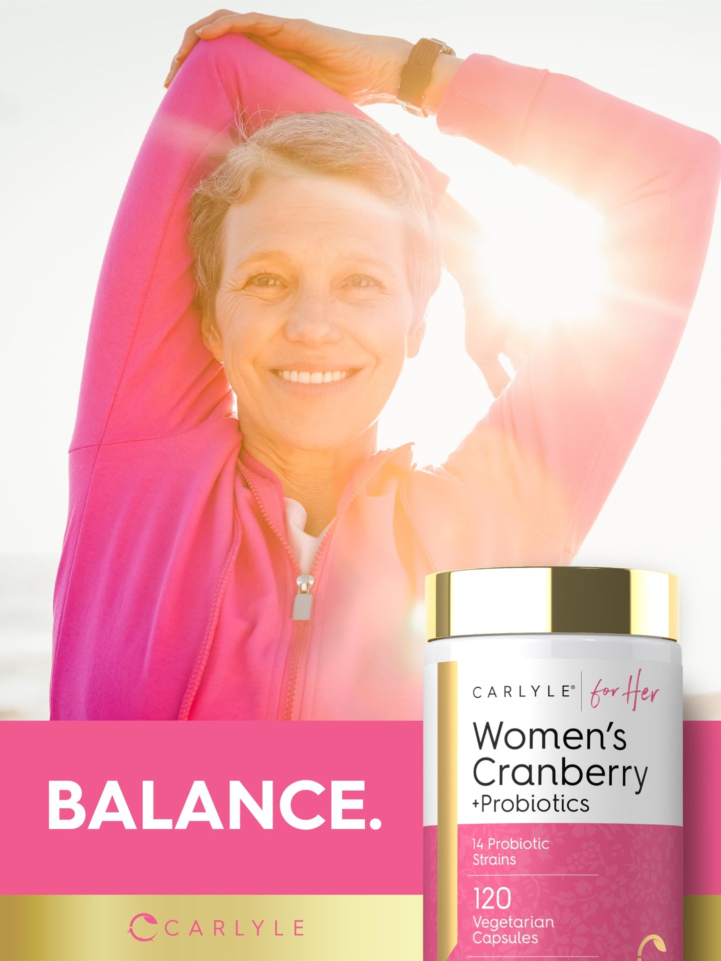 Carlyle Women's Cranberry Plus Probiotics, 120 Capsules