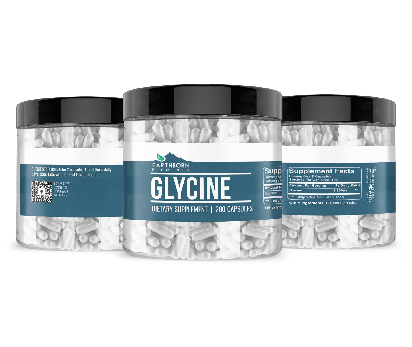 Earthborn Elements Glycine Capsules, 200