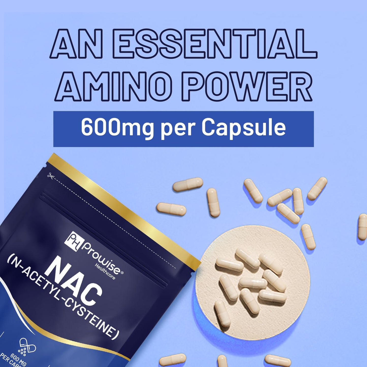 PH PROWISE Healthcare NAC N-Acetyl-Cysteine 600mg Capsule, 150 Capsules