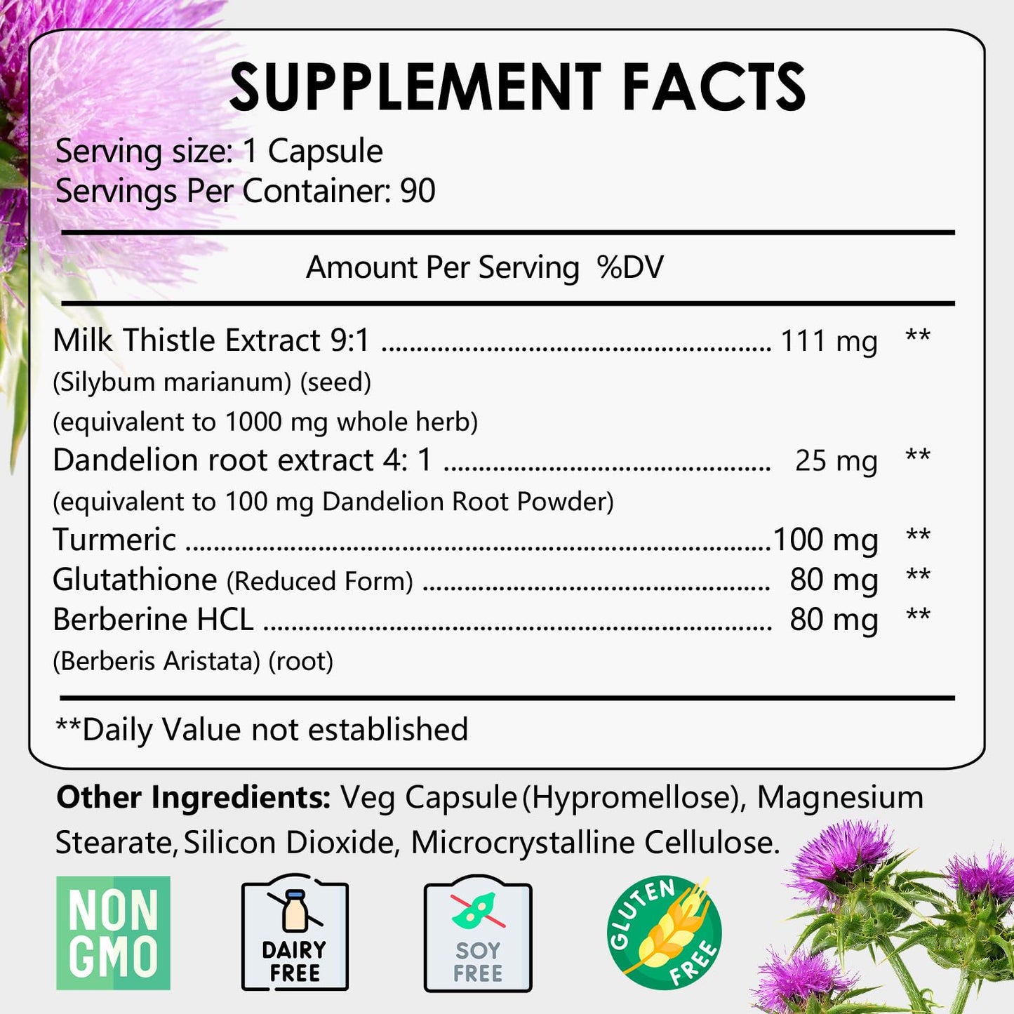 CANLIST Milk Thistle Capsules 1000mg Potent 9:1 Extract, Liver Health Support, Detox & Cleanse, Antioxidant & Gut Health, Non-GMO, Gluten-Free, 90 Capsules